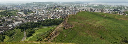 overlooking the city from st arthurs point